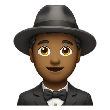 young gentleman with hat and monacle sticker