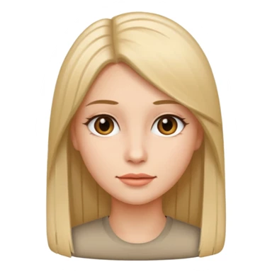 femme cheveux lisses sticker