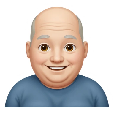 obése avec des cheveux gris calvitie bien gros sticker