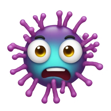 with bacteria sticker