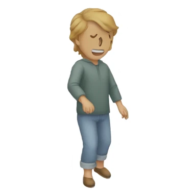 Nabitara tumbada en el suelo convulcionando sticker