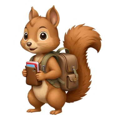 un écureuil campeur sticker