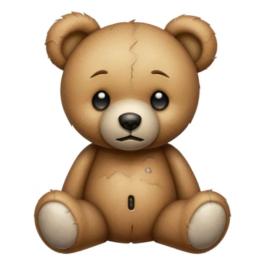 Sad teddy bear sticker