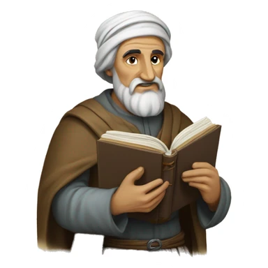 Fuzuli - Old Turkish Medieval poet with a book sticker