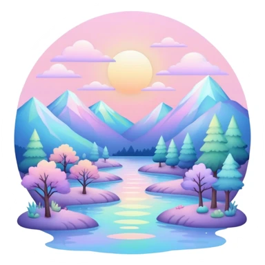  Pastel-white-yellow-pink-green-Iridescent-aesthetic-scenic-scenery-Decoration sticker