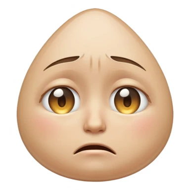 crying face emoji, clear teardrop, expressive sticker
