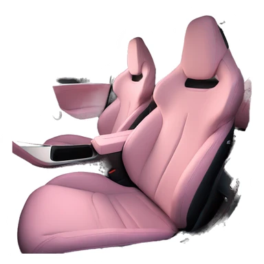 Pink Tesla model 3 interior seats sticker