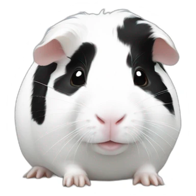 White Guinea pig with black spots sticker