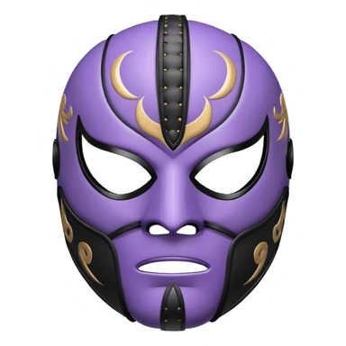 black and lavender luchador mask sticker