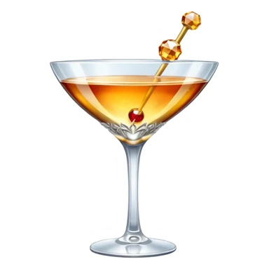 luxury cocktail glass sticker