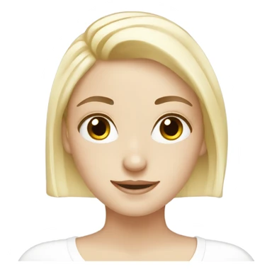 White blond girl doing skincare  sticker