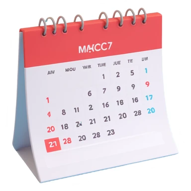 calendar in perspective, only the date, without the rest of the text sticker