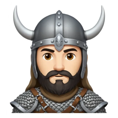 viking rider with dark beard sticker