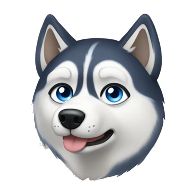 Husky with one brown one half brown and blue eye  sticker