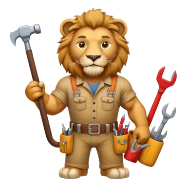 Handyman Lion  sticker