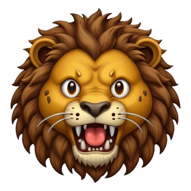 💩🦁 Fuse these two emojis together into a MONSTER LOGO sticker