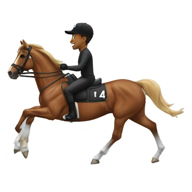Lewis Hamilton qui fait du cheval  sticker