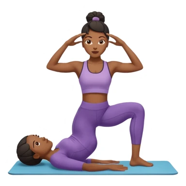 black woman doing pilates sticker