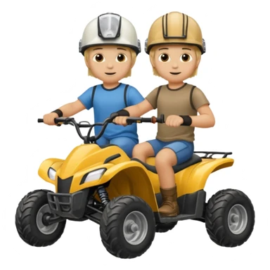 Can you make 2 blonde boys kids riding four wheelers sticker