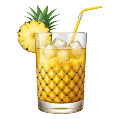 yellow pineapple refresher cocktail sticker