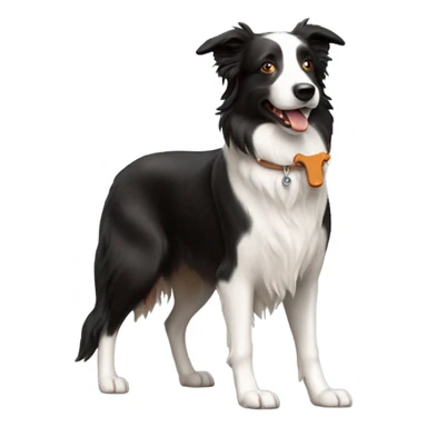 Border collie with Texas longhorns  sticker