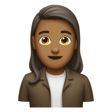 Persona blanca con pelo castaño  sticker