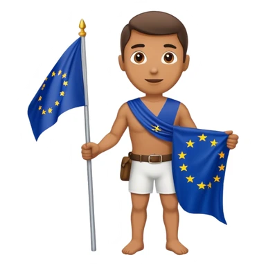 european union enthusiast with flag man sticker