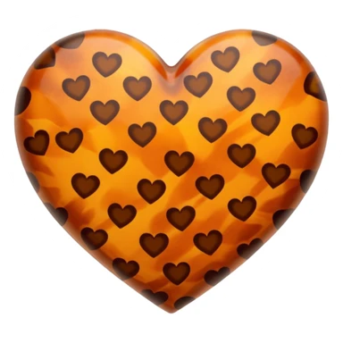 Tortoiseshell heart sticker