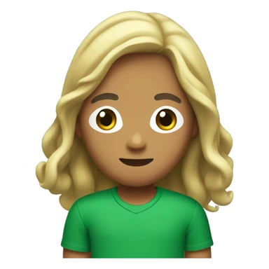 Squid game player in Long hair and green t shirt sticker