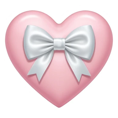 Light pink heart with a bow  sticker