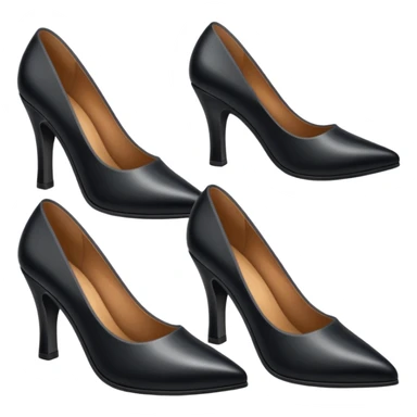 black pointed-toe shoes  sticker