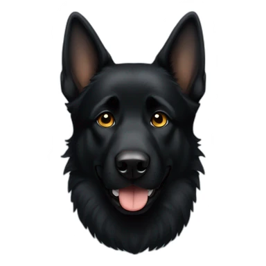 Black German shepherd with tears  sticker