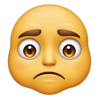 realistic sad face emoji with a green background, frowning mouth, natural skin texture sticker