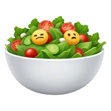 simplistic salad emoji sticker