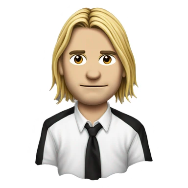 Kurt Cobain nirvana T-shirt lapels designed by Wednesday Addams  sticker