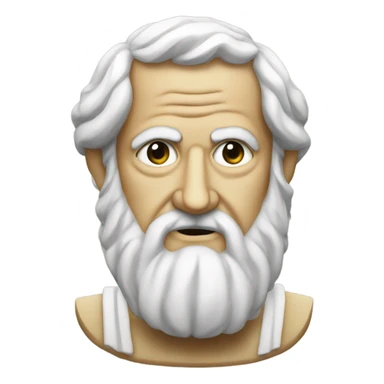 Aristotle greek style statute emoj sticker