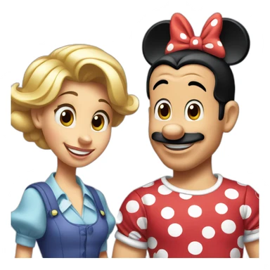 minnie and mickey mouse sticker