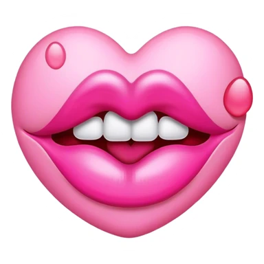 pink kiss mark sticker
