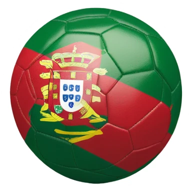 football ball colored in portugal flag sticker