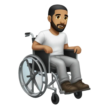Drake in a wheelchair sticker