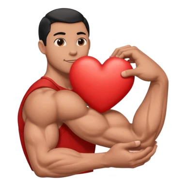 Un brazo abrazando un corazón sticker