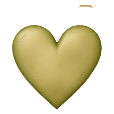 Letter with a pale olive heart sticker