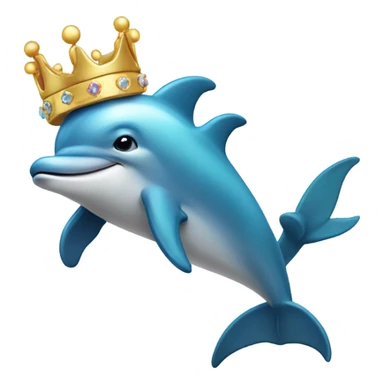 Dolphin with a crown sticker
