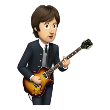 paul mccartney with guitar sticker
