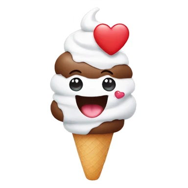 icecream with heart eyes  sticker
