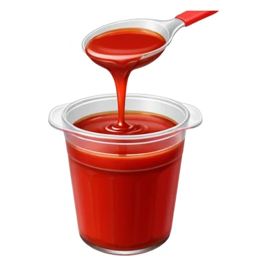 Sweet heat dipping sauce in a container  sticker