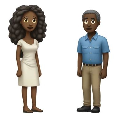 Un homme et une femme africaine qui débattent  sticker