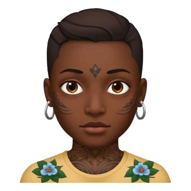 Con pasa montañas y tatuajes en la cara sticker