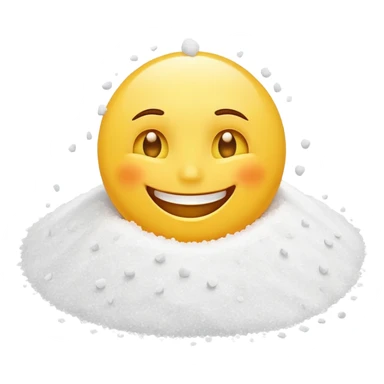 happy face with a pile of salt in front of him sticker