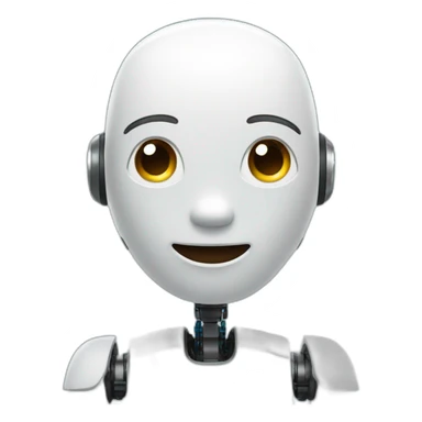 Artificial intelligent voice assistant with robotic and friendly face sticker